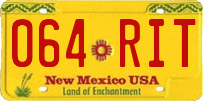 NM license plate 064RIT