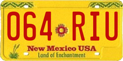 NM license plate 064RIU