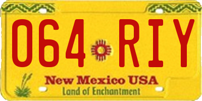 NM license plate 064RIY