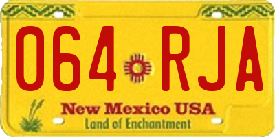 NM license plate 064RJA