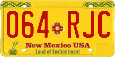 NM license plate 064RJC