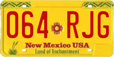 NM license plate 064RJG
