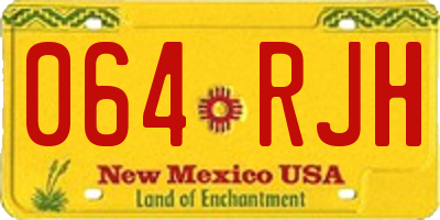 NM license plate 064RJH