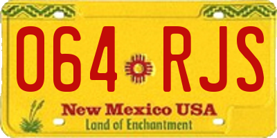 NM license plate 064RJS