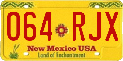 NM license plate 064RJX