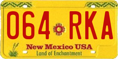 NM license plate 064RKA
