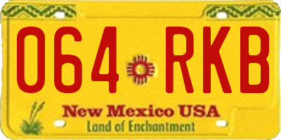 NM license plate 064RKB