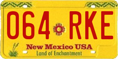 NM license plate 064RKE