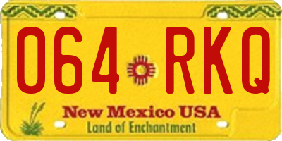 NM license plate 064RKQ