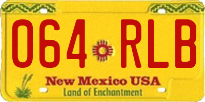 NM license plate 064RLB