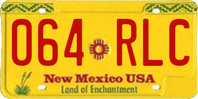 NM license plate 064RLC