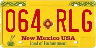 NM license plate 064RLG