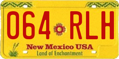 NM license plate 064RLH