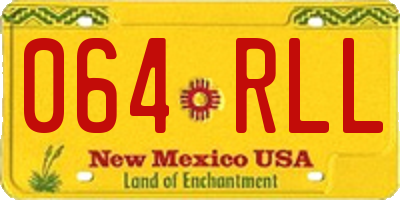 NM license plate 064RLL