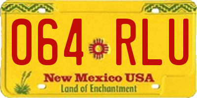 NM license plate 064RLU