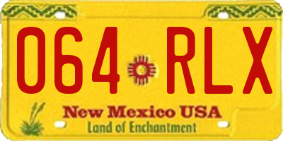 NM license plate 064RLX