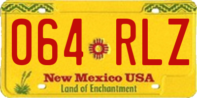NM license plate 064RLZ