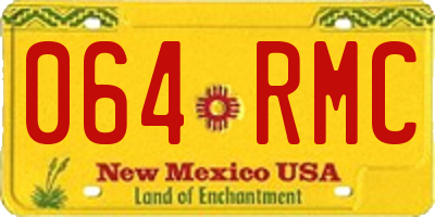 NM license plate 064RMC