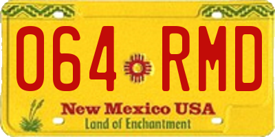 NM license plate 064RMD