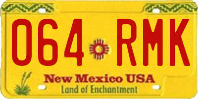 NM license plate 064RMK
