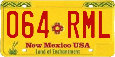 NM license plate 064RML