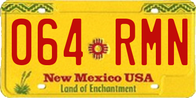 NM license plate 064RMN