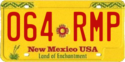 NM license plate 064RMP