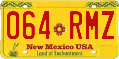 NM license plate 064RMZ