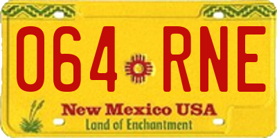 NM license plate 064RNE
