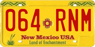 NM license plate 064RNM