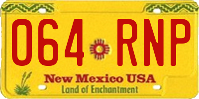 NM license plate 064RNP