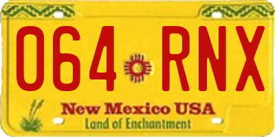 NM license plate 064RNX