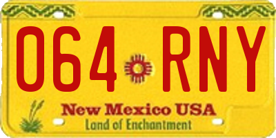 NM license plate 064RNY