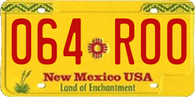 NM license plate 064ROO