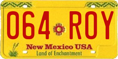 NM license plate 064ROY