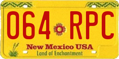 NM license plate 064RPC