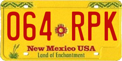NM license plate 064RPK