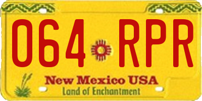 NM license plate 064RPR