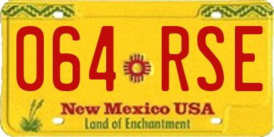 NM license plate 064RSE