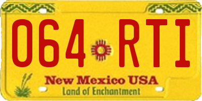 NM license plate 064RTI