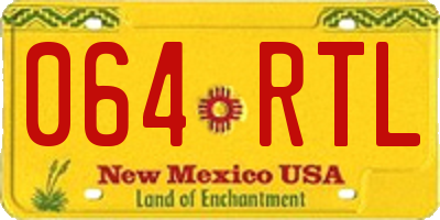 NM license plate 064RTL