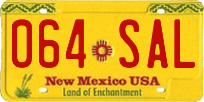 NM license plate 064SAL