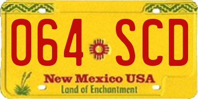 NM license plate 064SCD