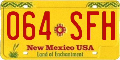 NM license plate 064SFH