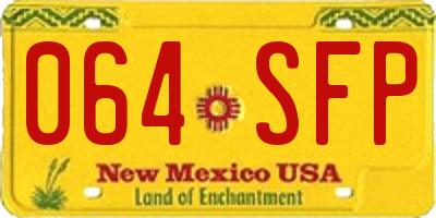 NM license plate 064SFP