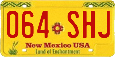 NM license plate 064SHJ
