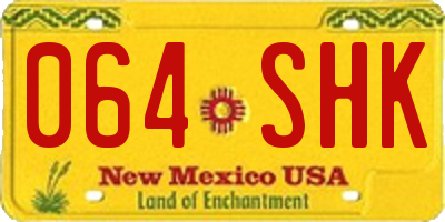 NM license plate 064SHK