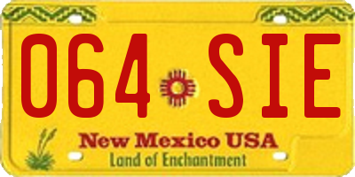 NM license plate 064SIE