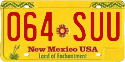 NM license plate 064SUU