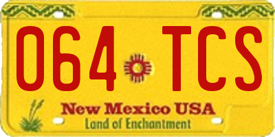 NM license plate 064TCS